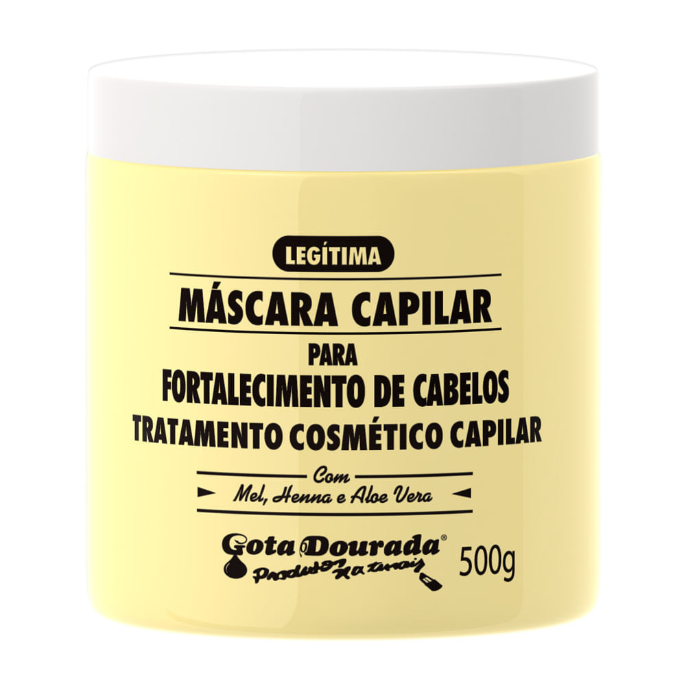 Máscara Capilar Gota Dourada para Fortalecimento de Cabelos 500g - Beauty