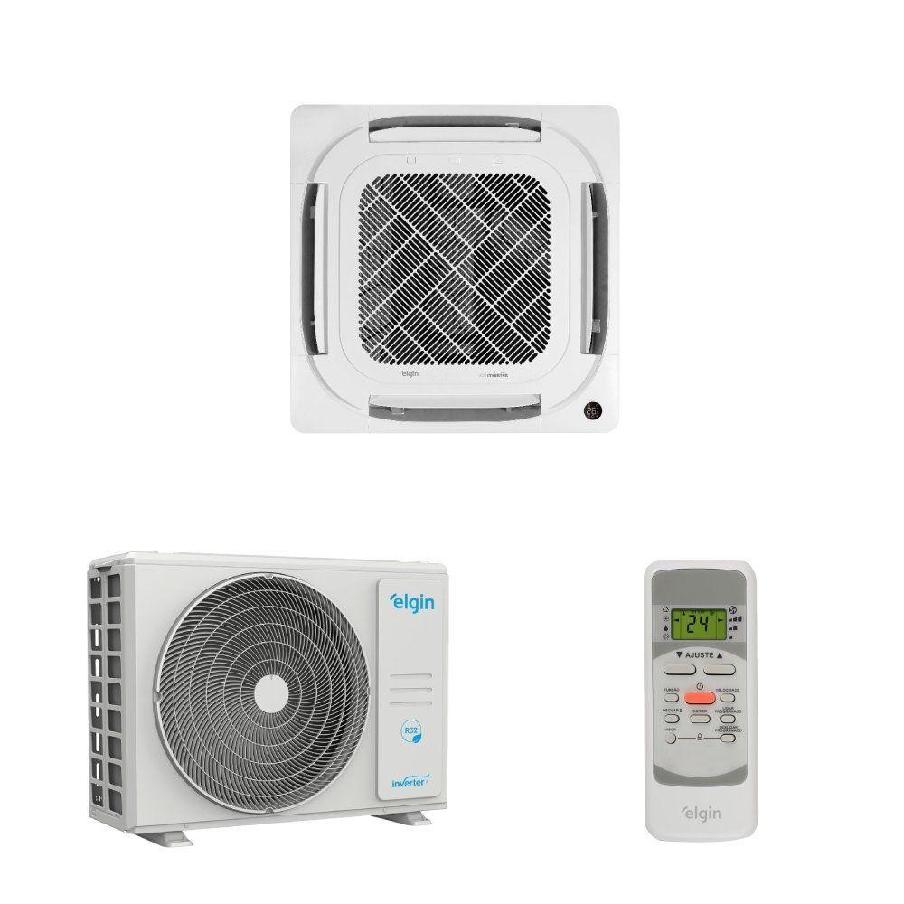 Ar-Condicionado Split Cassete Elgin Eco Inverter 24000 BTUS Quente e Frio 220V KVQE24C2CA em Oferta na Shopee