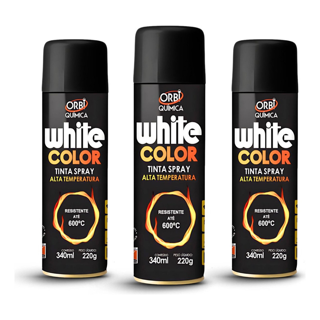 Kit 3 Tintas Spray Alta Temperatura 600c 340ml Orbi Escape em Oferta na Shopee