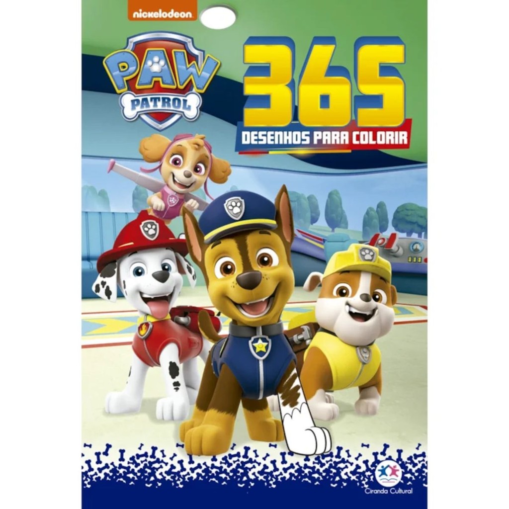 Livro 365 colorir Patrulha Canina | 365 Desenhos para colorir