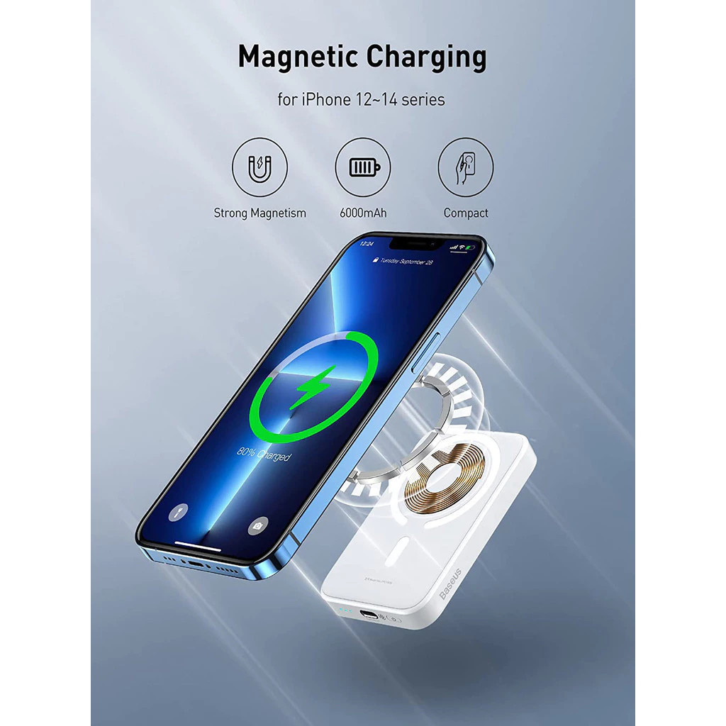 Carregador De Indução Portátil Para iPhone/Android Magsafe Apple Carga De Bateri