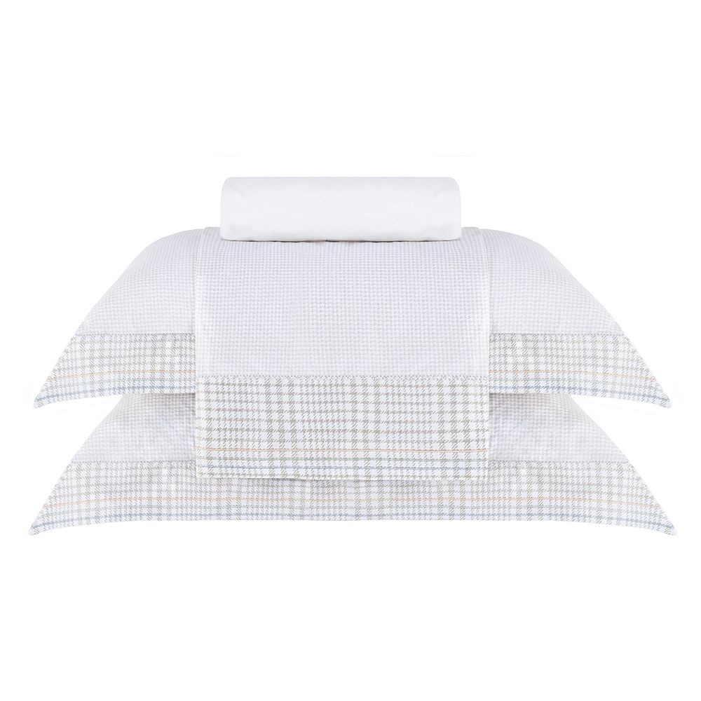 Jogo de Cama King Gran Percalle 200 Fios Buddemeyer Castillo 100% Algodão Estampado 4 peças