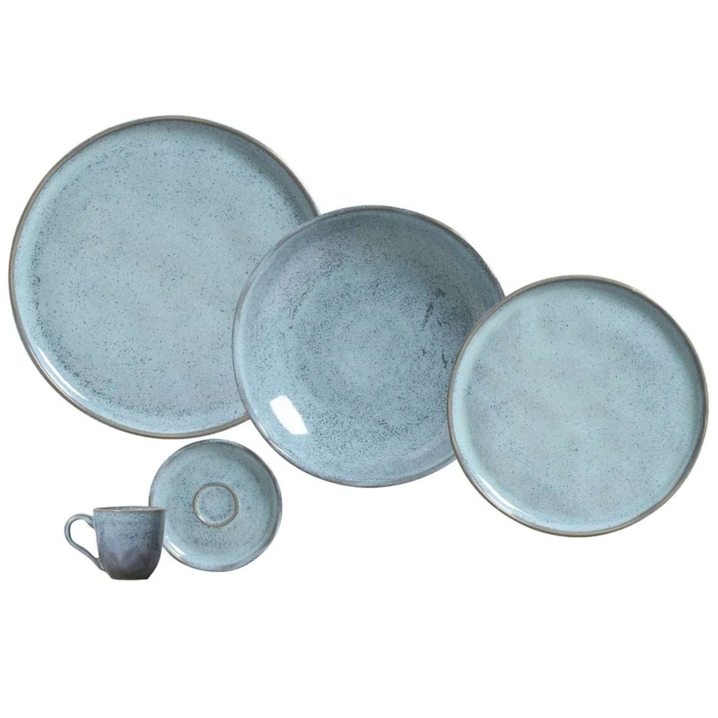 Aparelho de Jantar com 30 Peças Stoneware Bio Breeze - Porto Brasil