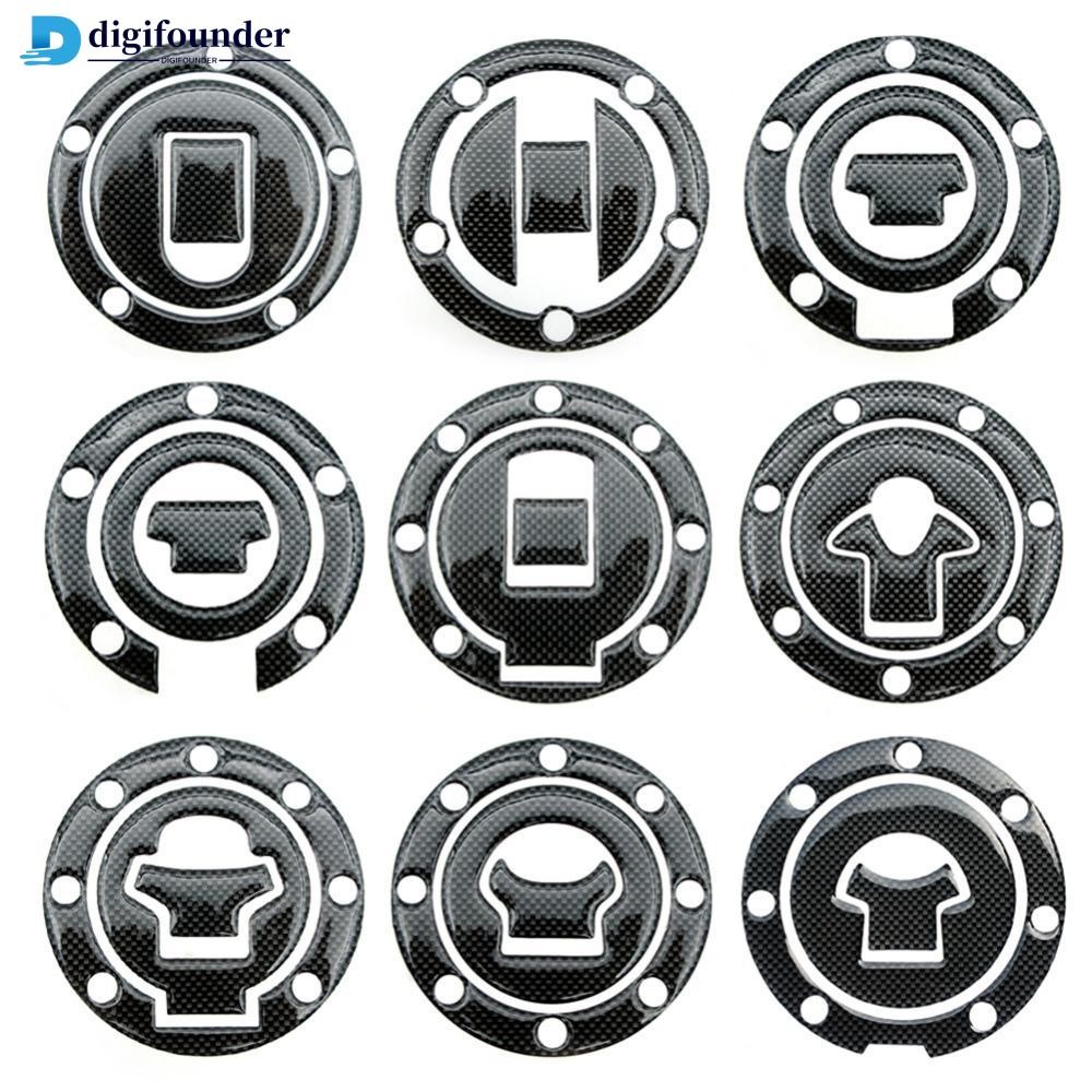 DIGIFOUNDER 1Pc Motocicleta De Fibra Carbono Combustível Gás Óleo Tampa Tanque Almofada Tankpad Protetor Adesivo B1K5