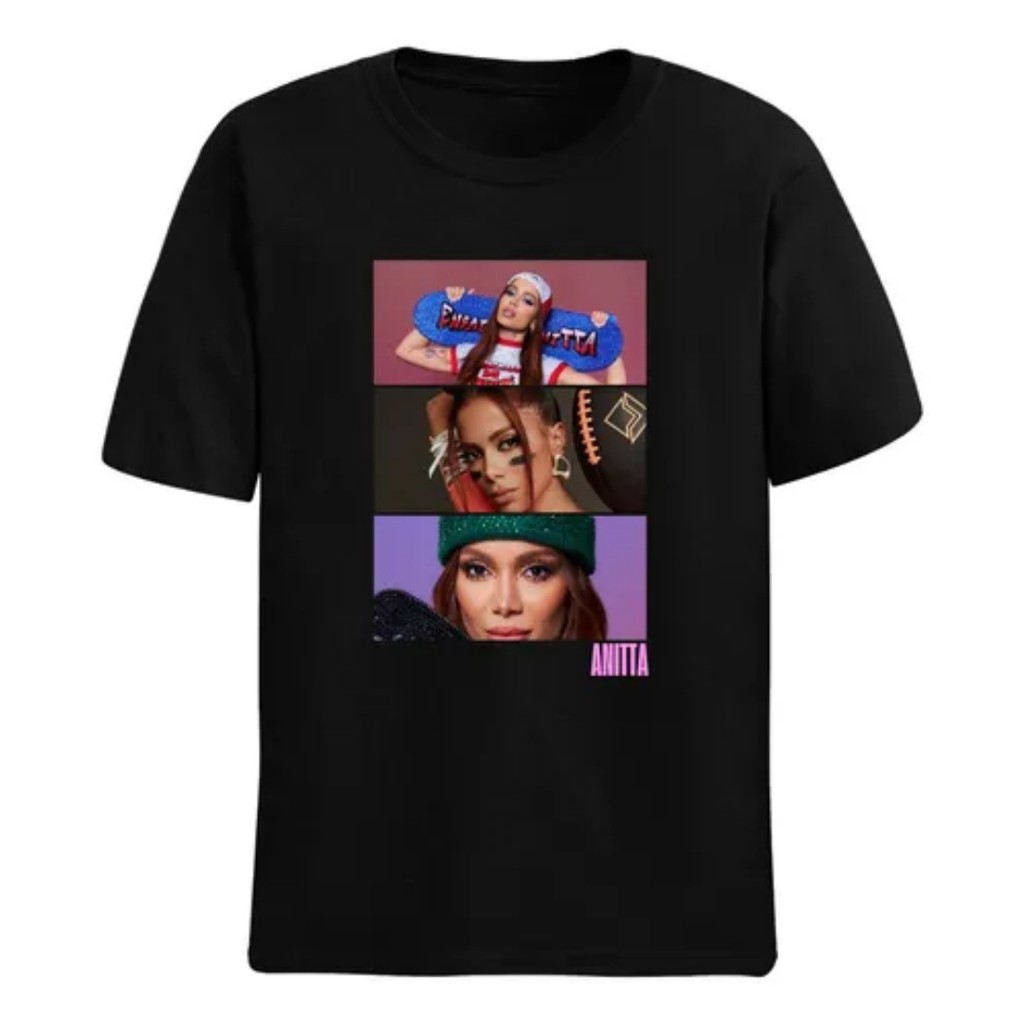 Camisa Camiseta Ensaios Anitta Top Larissa Funk Nacional Pop