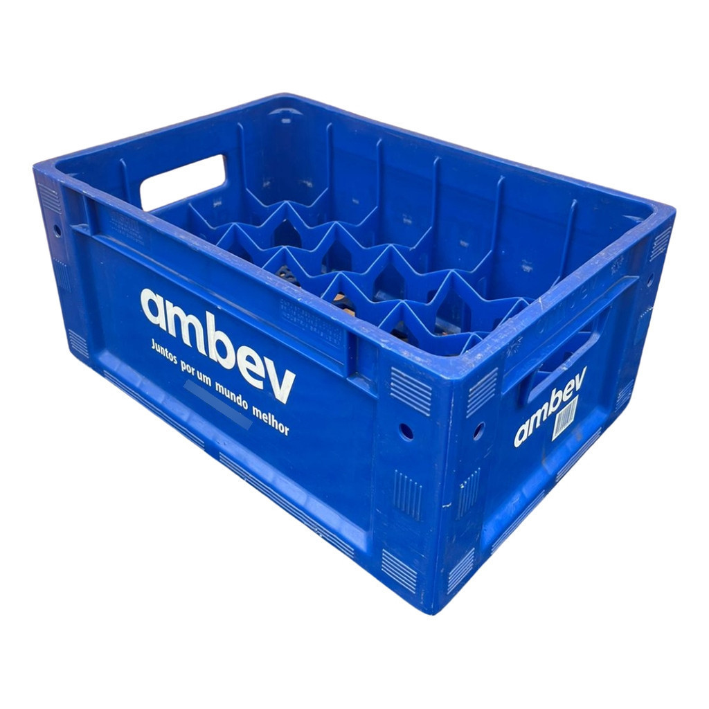 Engradado Cerveja 300ml Ambev Para 24 Garrafas Azul USADO