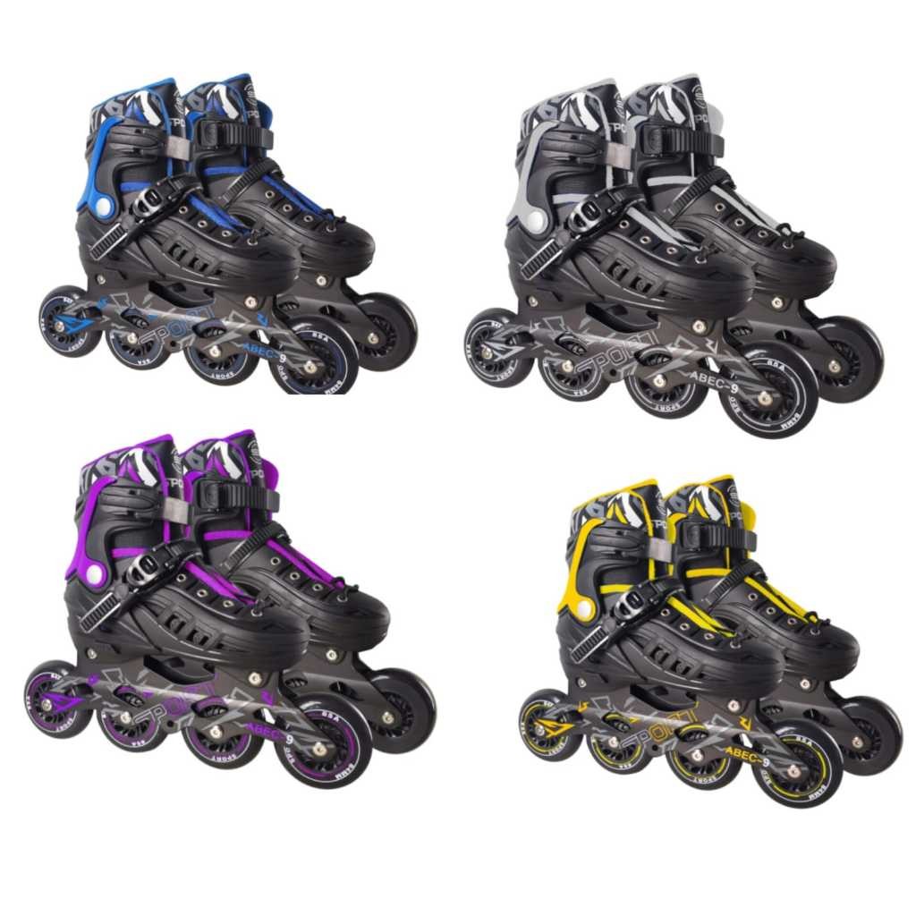 Patins Roller In Line Adulto Abec 9 Ajustável Profissional Rodas 84 MM Varias Cores