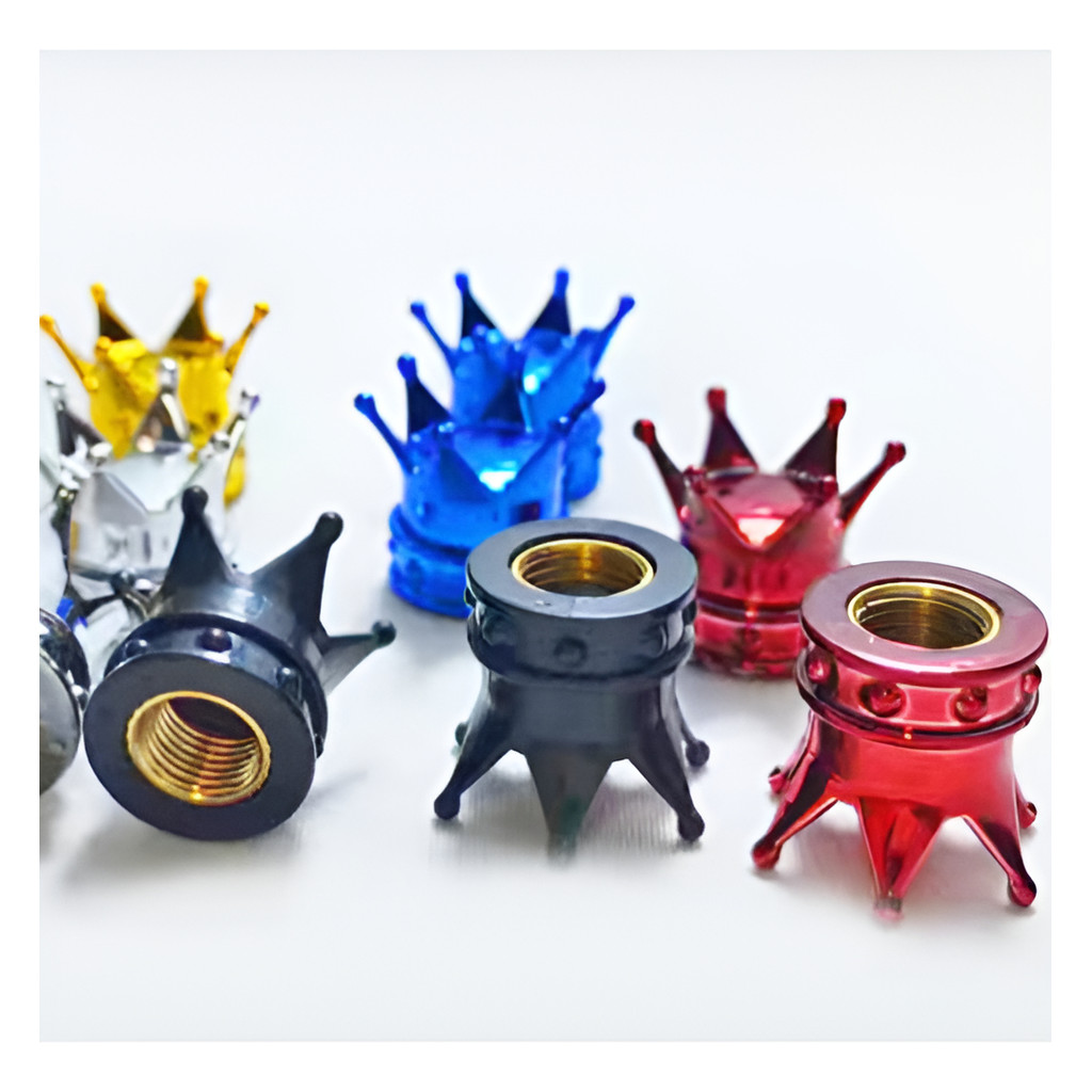 Kit 4 Tampas De Válvula Bico Pneu Formato Coroa Moto Carro em Oferta na Shopee