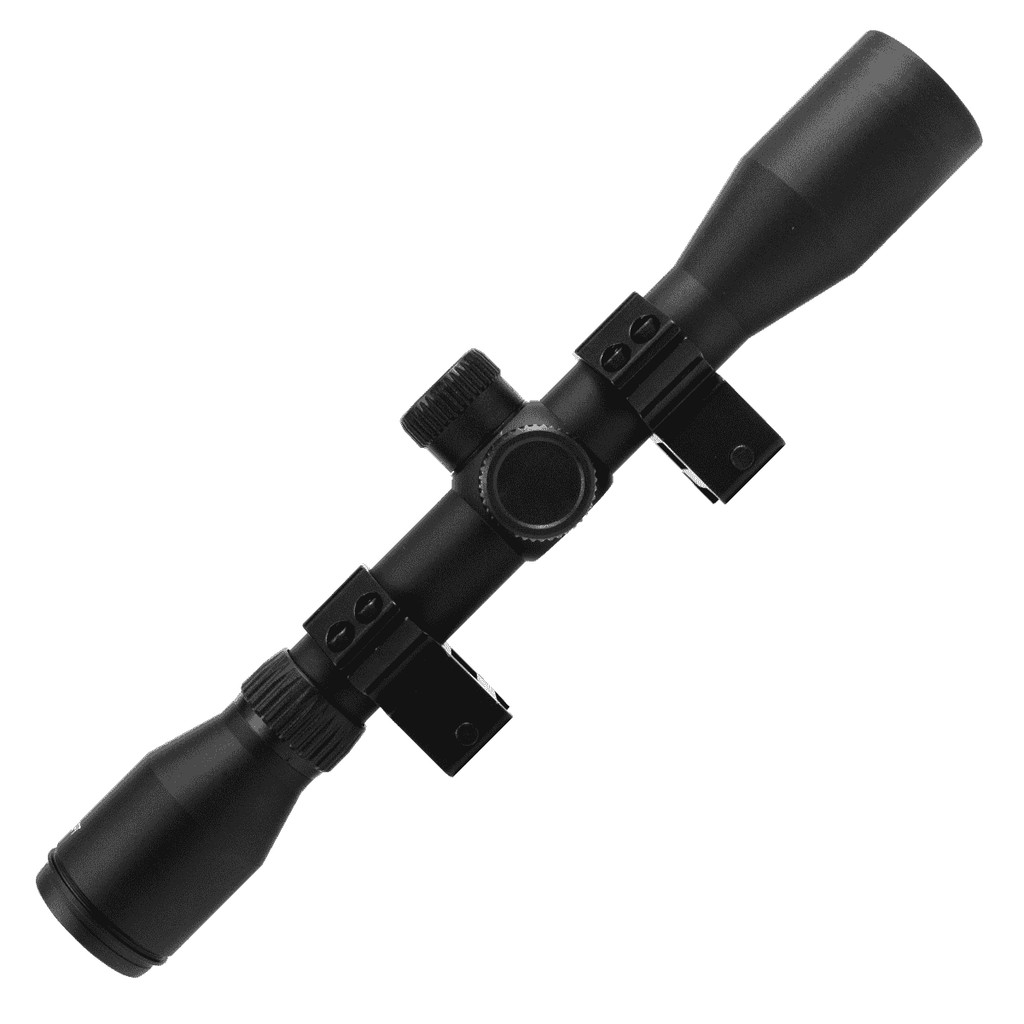 Mira Óptica Discovery 4x32 de Metal - Luneta Fixa Longa c/ Retículo TMR Trilho 22mm