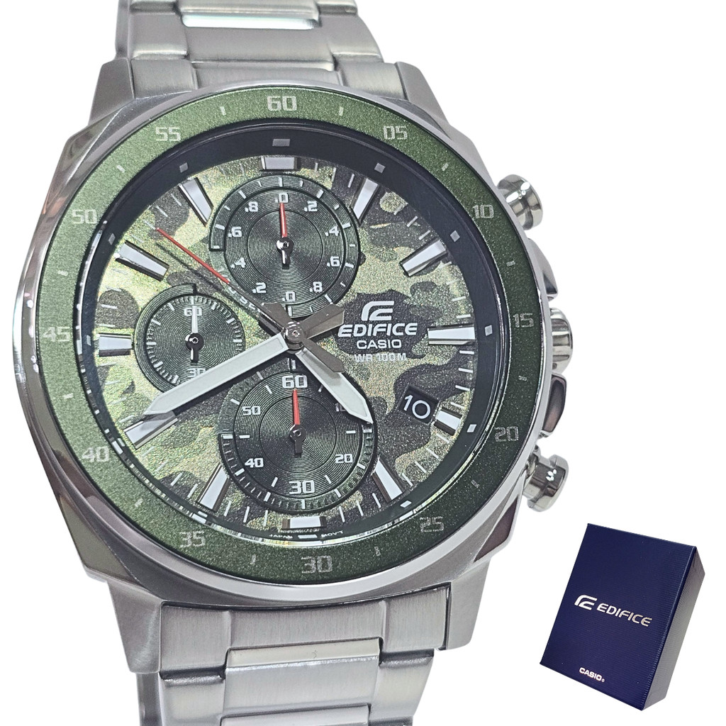 Relógio Edifice Masculino Analógico Cronógrafo Prateado EFV-600D-3CVUDF