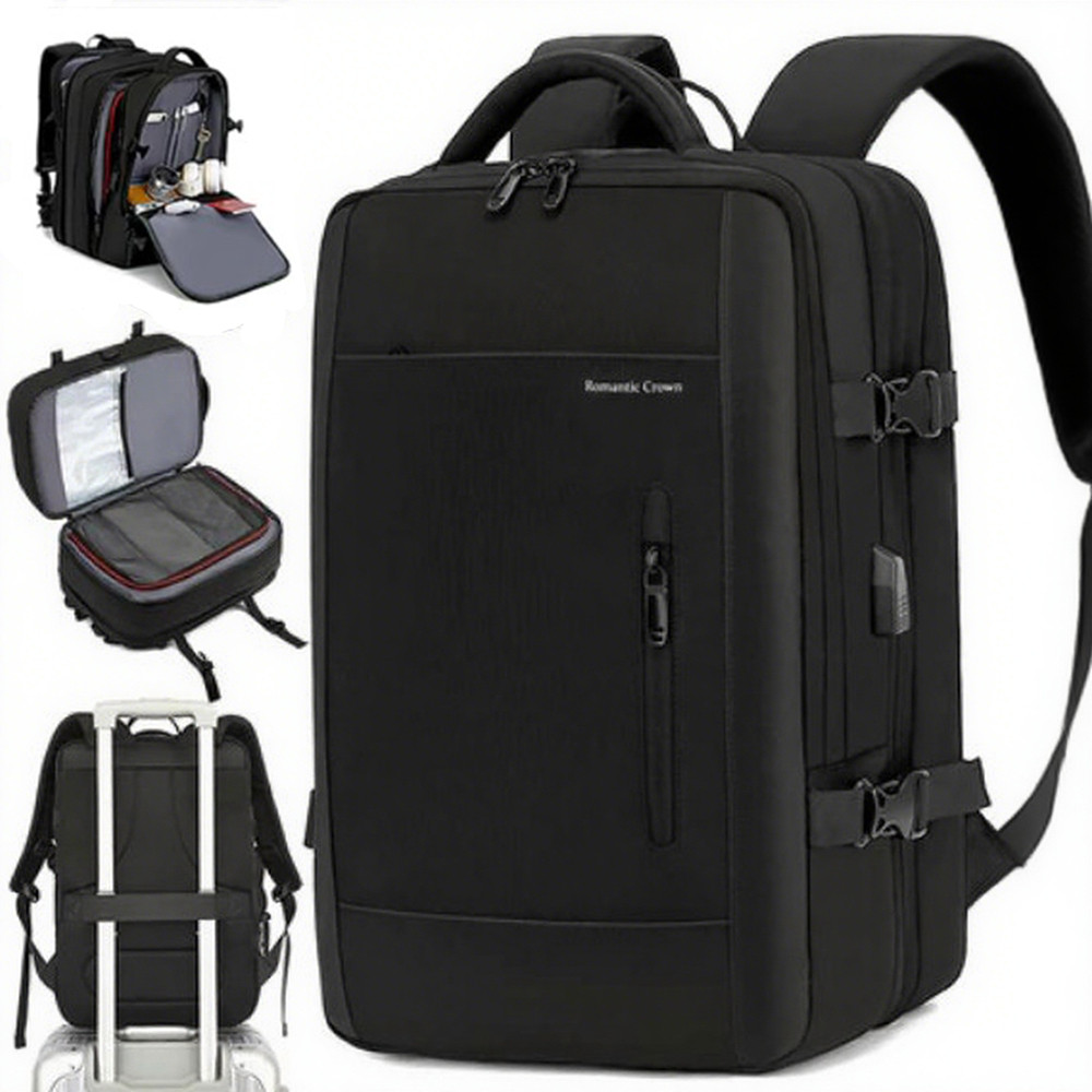 Mochila Mala Viagem De Bordo Executiva Expansível Até 45l Impermeável E Regulável