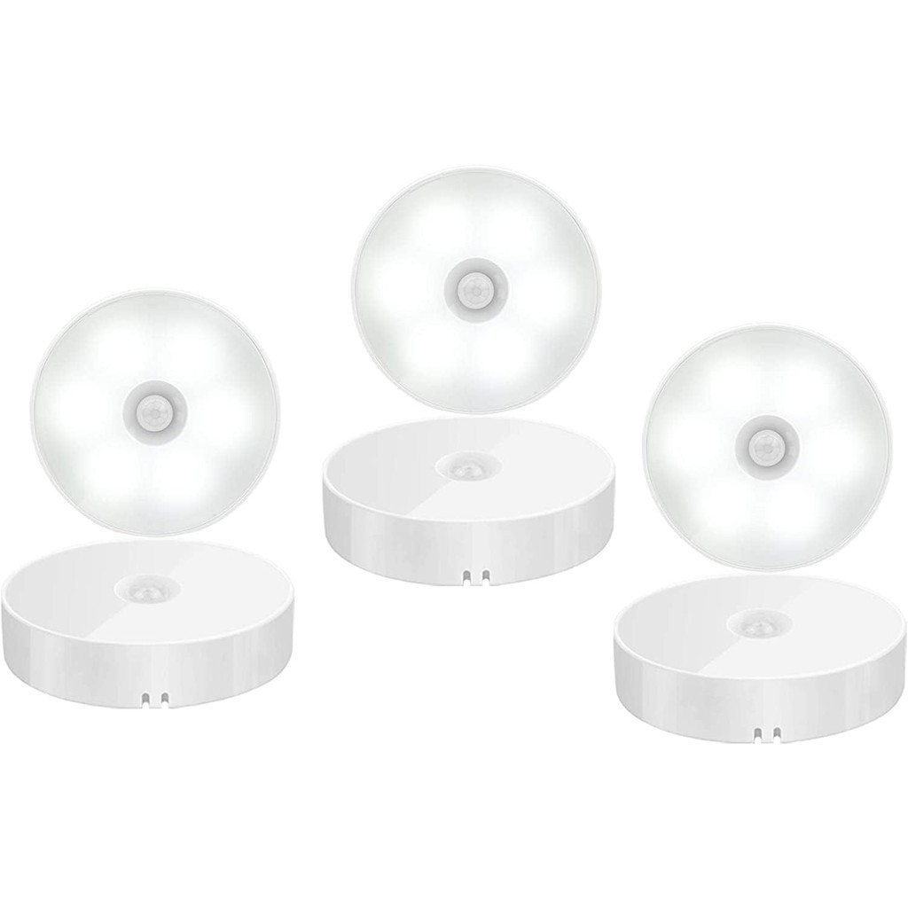 Kit 6 Luminárias Led Com Sensor De Movimento Sem Fio Recarregável