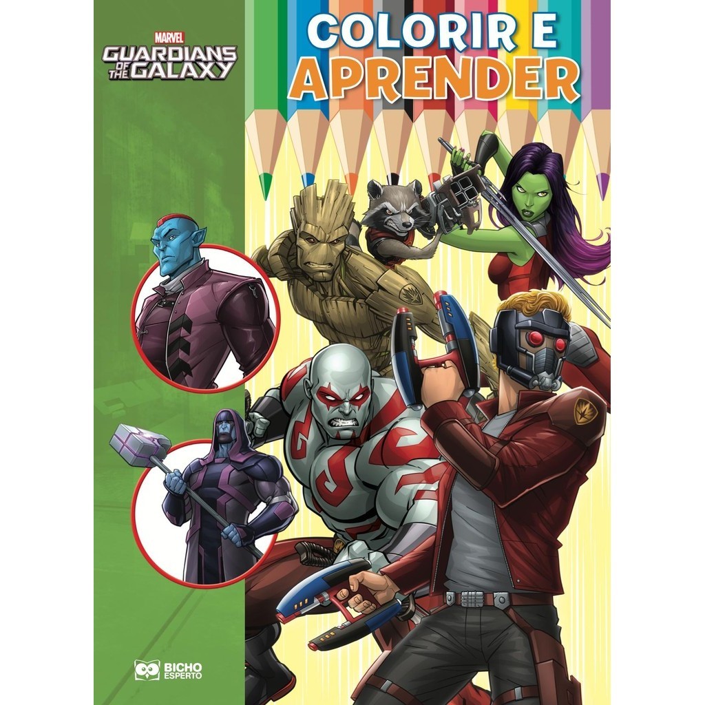 Colorir e Aprender Marvel - Guardiões da Galaxia