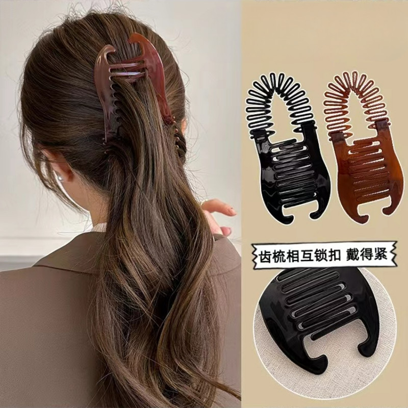 【 Magpie 】 Hair Penteado Intertravamento Do Lateral De Cabelo Cauda De Pôneixo Clip De Cachos Vertical Banana em Oferta na Shopee