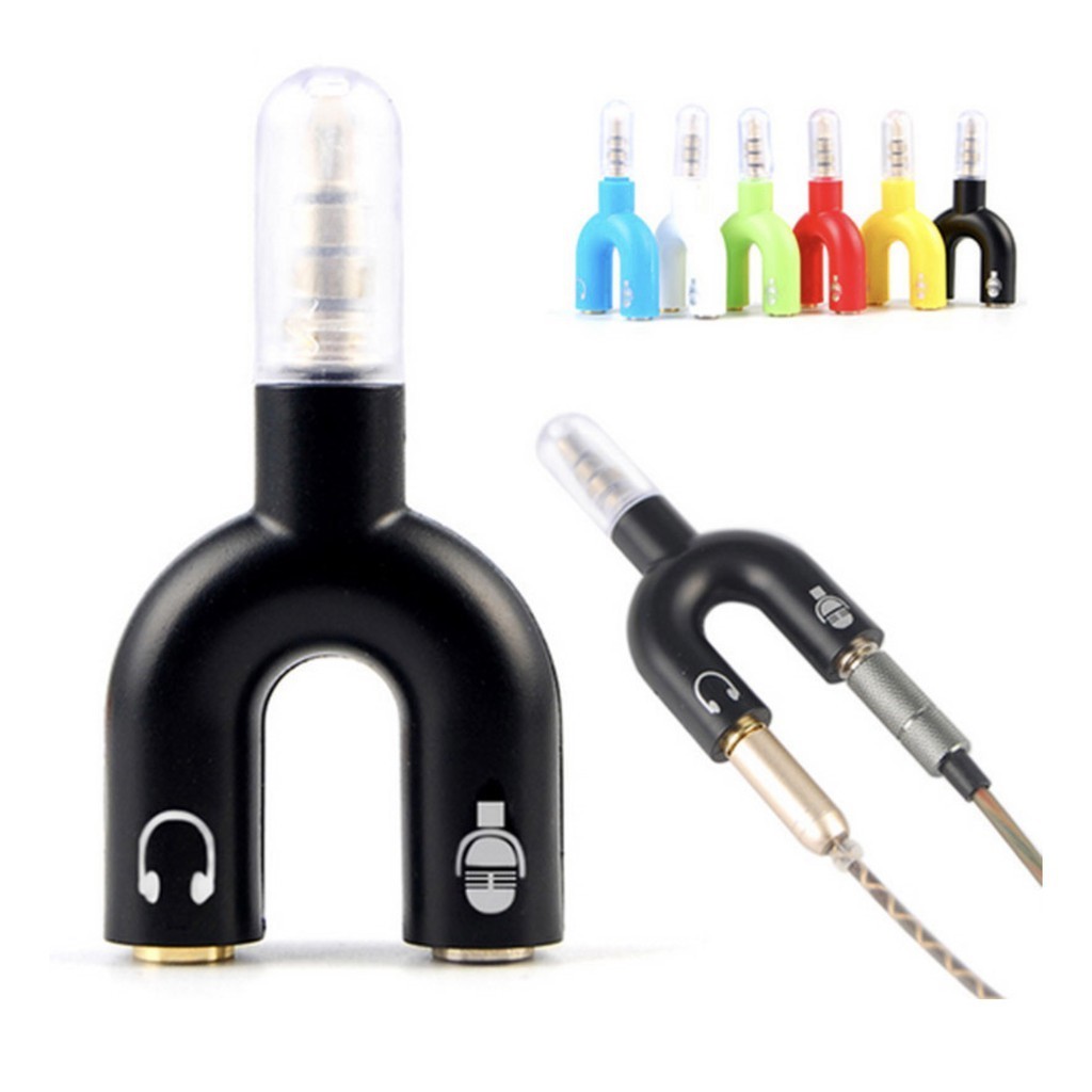 Adaptador Fone Microfone Audio Headset P2