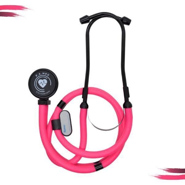Estetoscópio Linha Black PA MED Rappaport Rosa Black Edition Edição Limitada