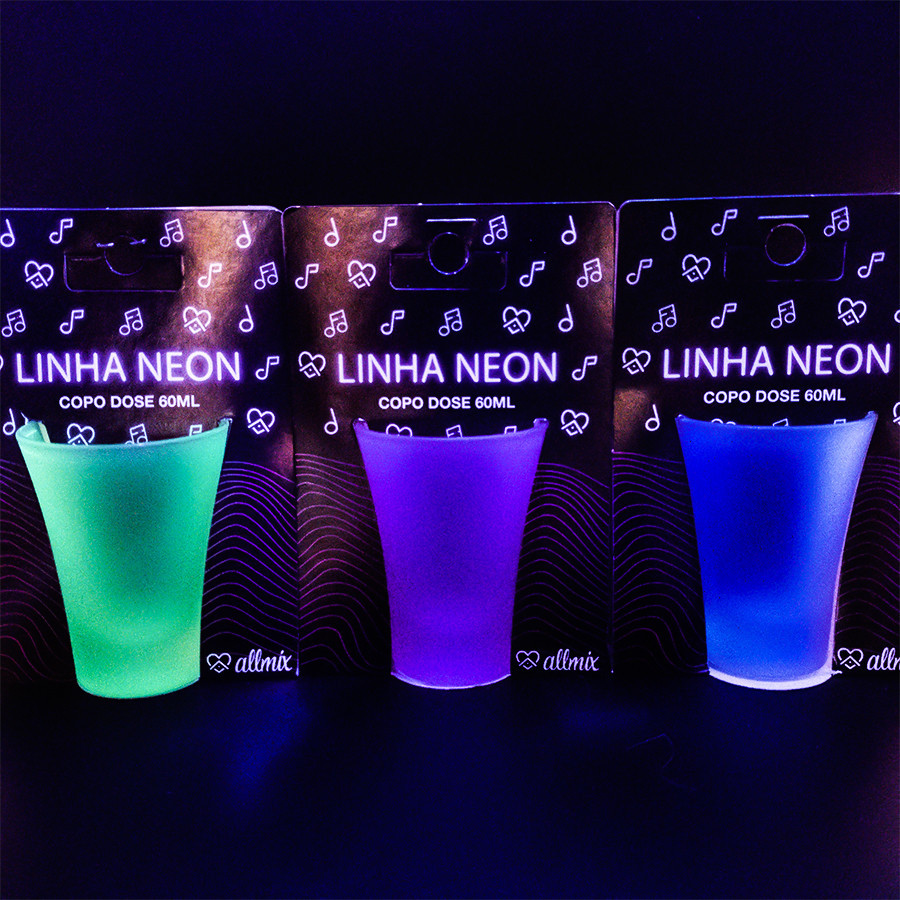 Copo Shot Neon Fluorescente - Rosa - 60 mL - 1 unidade - AllMix - Home & Living