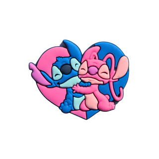 Kit 5 ou 10 Unidades - Aplique Emborrachado Personagem Coração Stitch e Angel em Oferta na Shopee