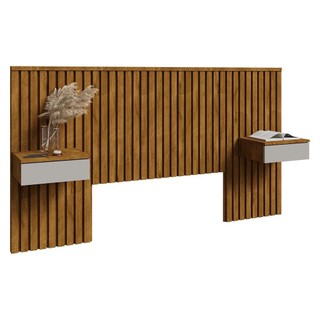 Cabeceira Casal/Queen Columbia Ripada com Mesa de Cabeceira em Oferta na Shopee