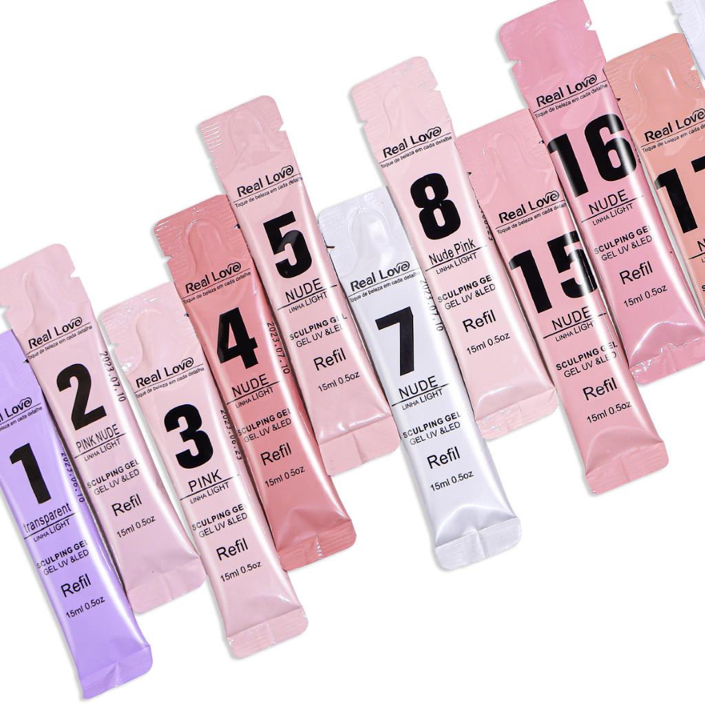 1 Refil Gel de Modelagem Para Unhas Em Gel Linha Light 15ml - Real Love em Oferta na Shopee