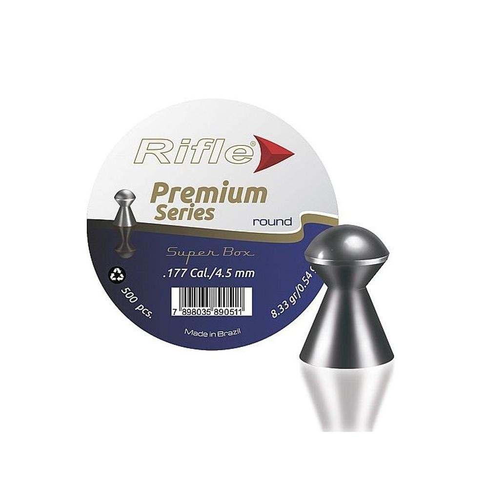 Chumbinho Rifle Premium Series Round Super Box 4,5mm - 500 U em Oferta na Shopee