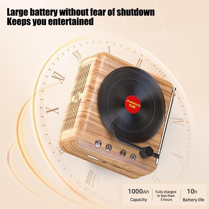 Tocador Atômico De Gravação De Vinil , Alto-Falante Bluetooth , Rádio Criativo De Retenção De Som retro