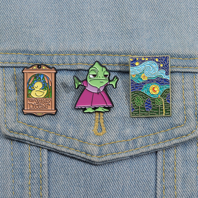 Conto De Fadas Dos Desenhos Animados Mundo Patinho Barra Assinatura Broche Emaranhado Metal Emblema Estudante Crianças Acessórios Roupas Pino Jóias Presente em Oferta na Shopee