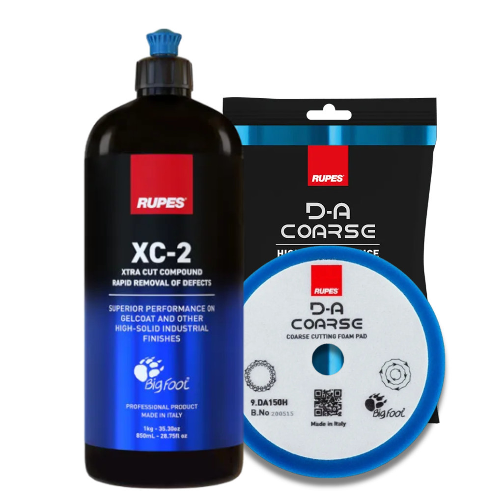 Kit Composto XC-2 Xtra Cut + Boina de Espuma Corte 5" Rupes
