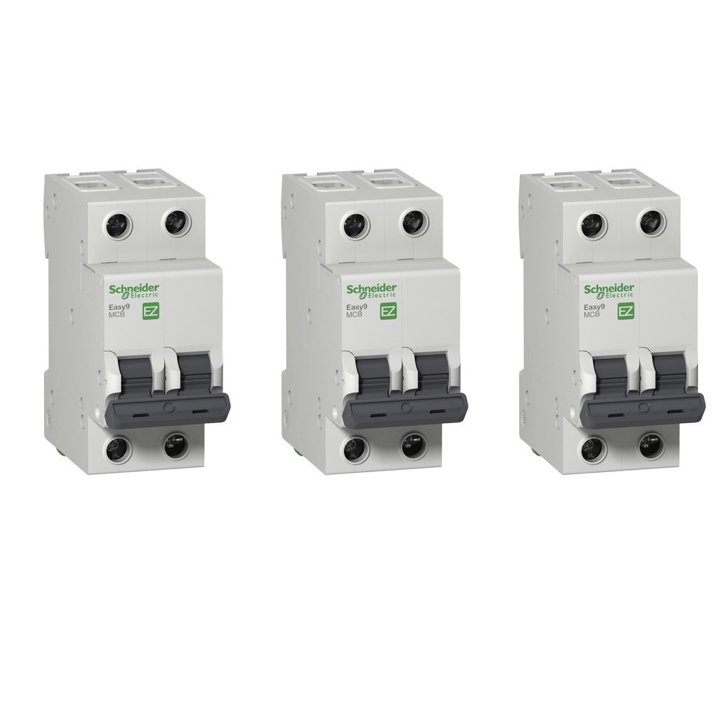 Kit 3 Disjuntores Bipolar Schneider Easy9 3ka Curva C 40a em Oferta na Shopee