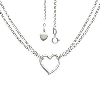 Colar Feminino de Prata 925 Coração Minimalista