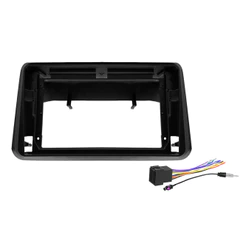 Kit Moldura Painel 9 Pol Argo 2018 2019 2020 2021 2022 2023 2 Din Preto Chicote Som Plug Antena
