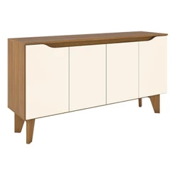 Buffet Ambar 4 Portas Nature Off White - Henn