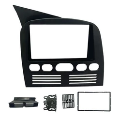 Moldura 2 Din Fiat Palio, Siena, Strada, Weekend G1 - 1996 à 2003 - Preto - Fiamon