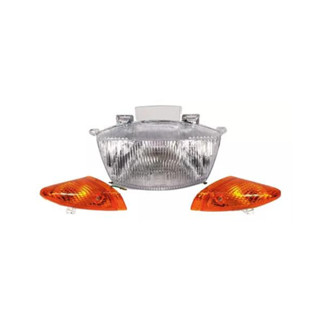 Bloco Óptico Biz 100 Farol C/piscas Amarelos 1998/2005 + Lampadas em Oferta na Shopee