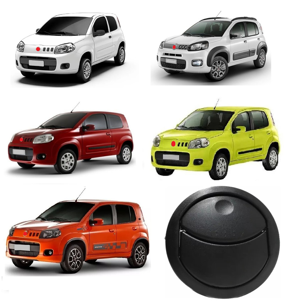 Difusor de Ar Lateral Novo Uno/Vivace/Way/Economy/Attractive/Sporting Apos 2010... Novo Fiorino 2013 Preto em Oferta na Shopee