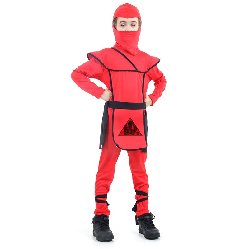 Fantasia Ninja Vermelho Infantil com Capuz