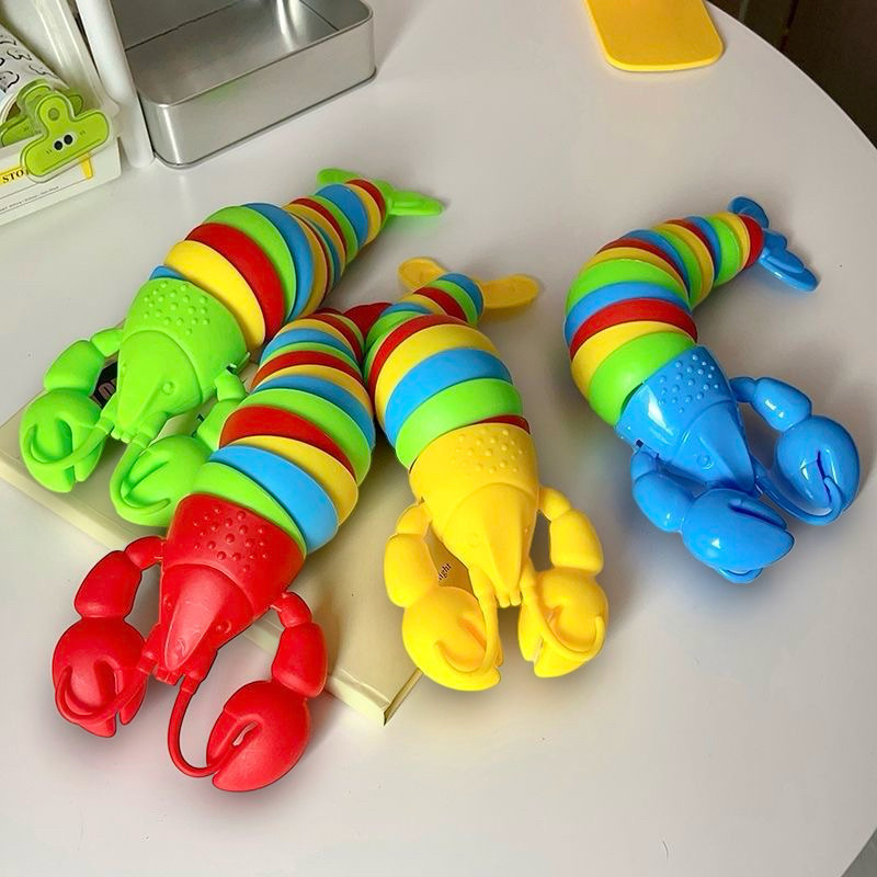 Lagosta 3D Brinquedo Sensorial Fidget Toy Articulada Colorida Com Led Infantil cores sortidas TW5570