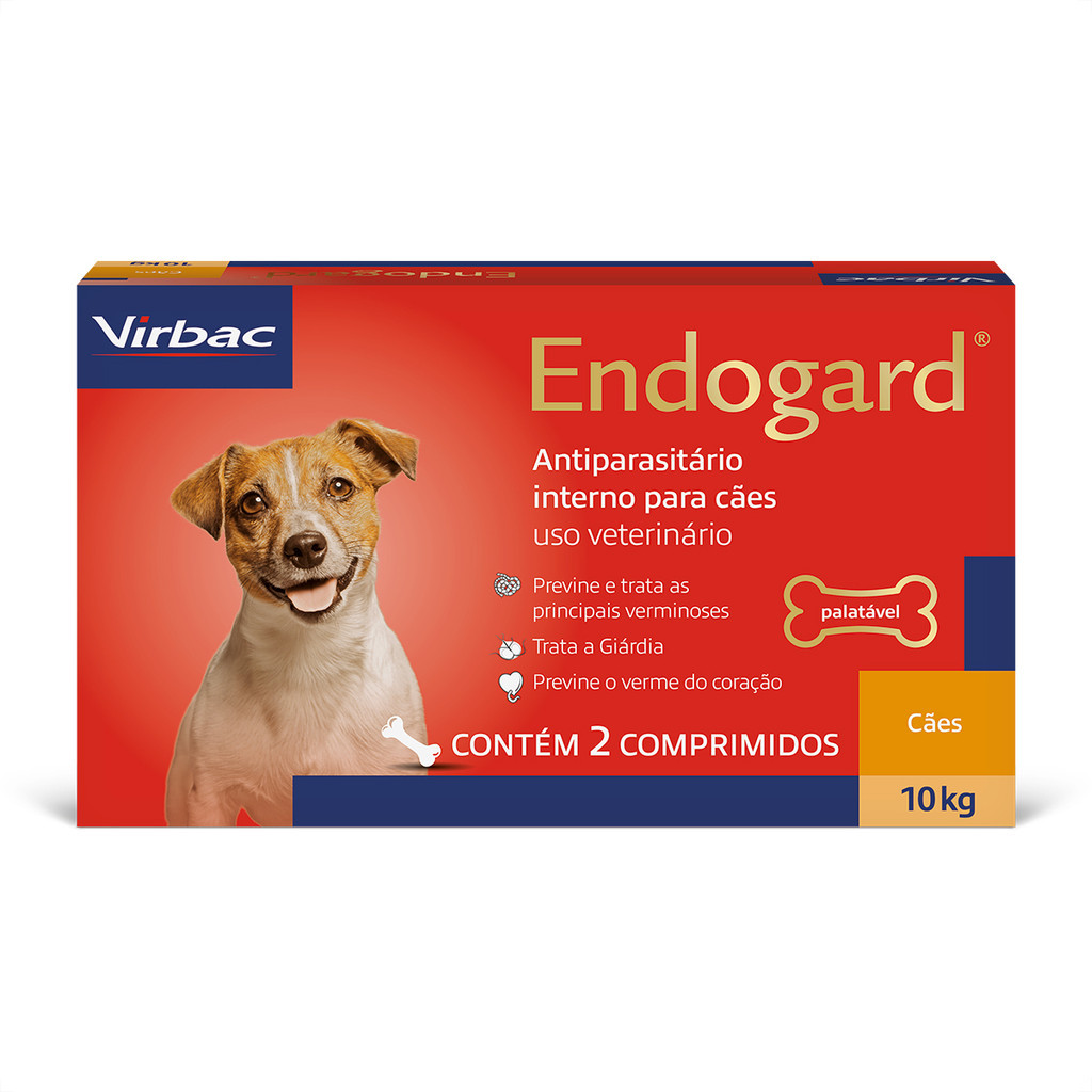 Endogard para Cães até 10 Kg Virbac - 2 Comprimidos em Oferta na Shopee