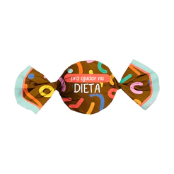 Papel Trufa 14,5x15,5cm - Pra Ajudar Na Dieta - 100 unidades - Cromus - Rizzo