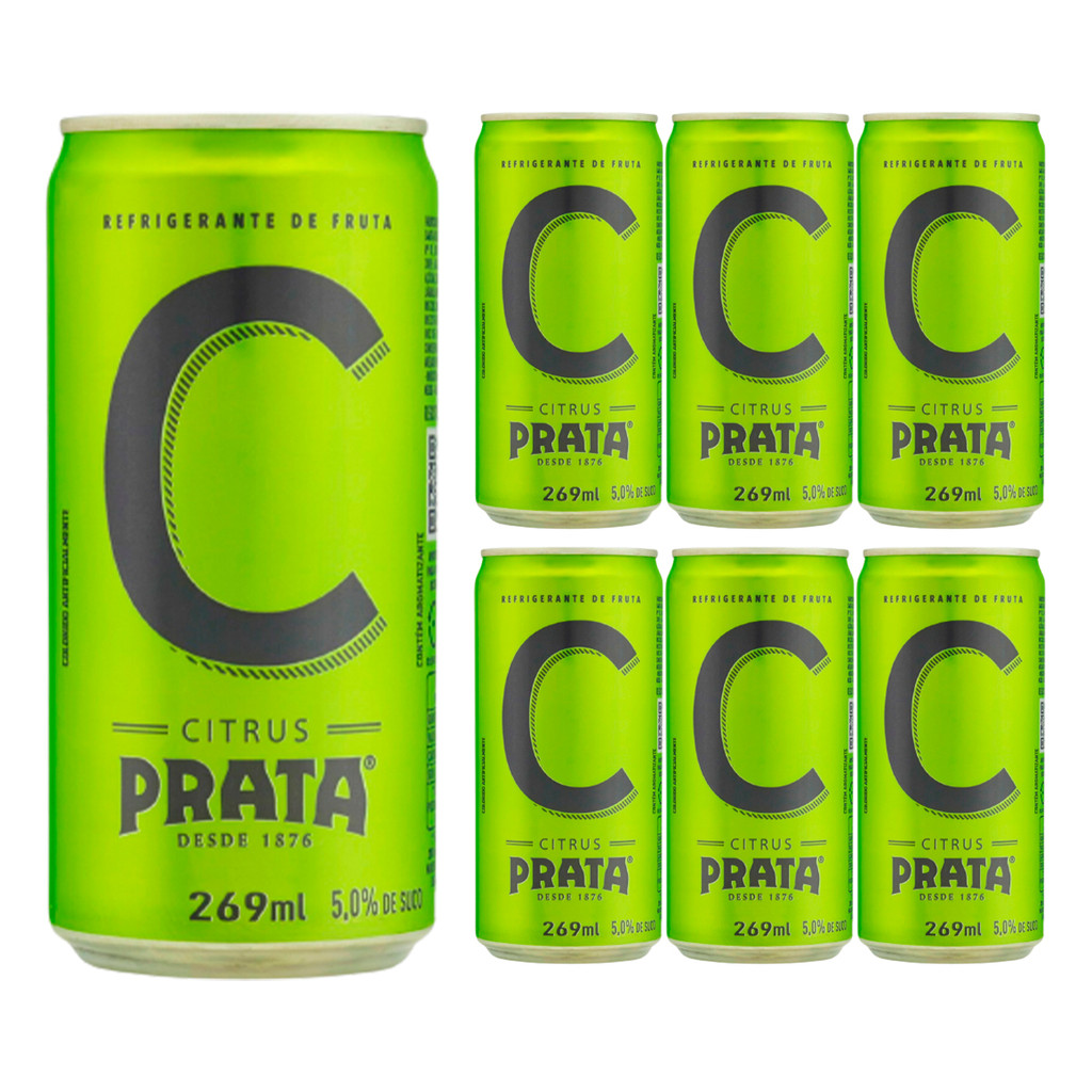 REFRIGERANTE PRATA CITRUS LATA 269ML PACK COM 6UNID
