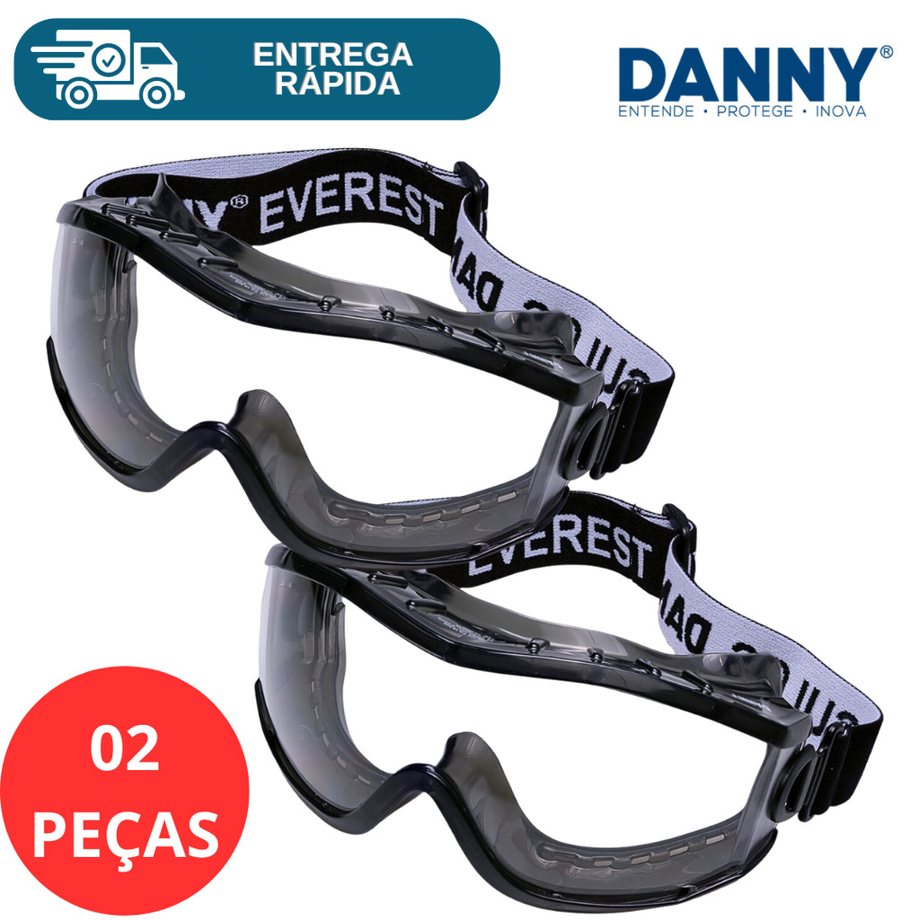Kit 2 Oculos Ampla Visão Everest Proteção Militar Tatico Airsoft Esporte Motocross Paintball Epi