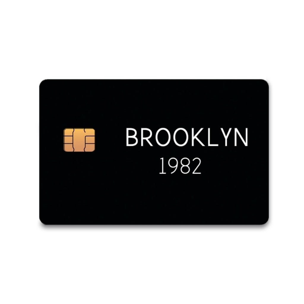 Skin Adesiva Brooklyn Black Adesivo Para Cartão de Crédito e Débito Adesivo Removível 1 Unidade Frente