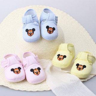 Botas De Bebê Fofas Mickey Cartoon Padrão Para Prática De Caminhada Sem Escorregamento , Sapatos De Sola Macia Bebês em Oferta na Shopee