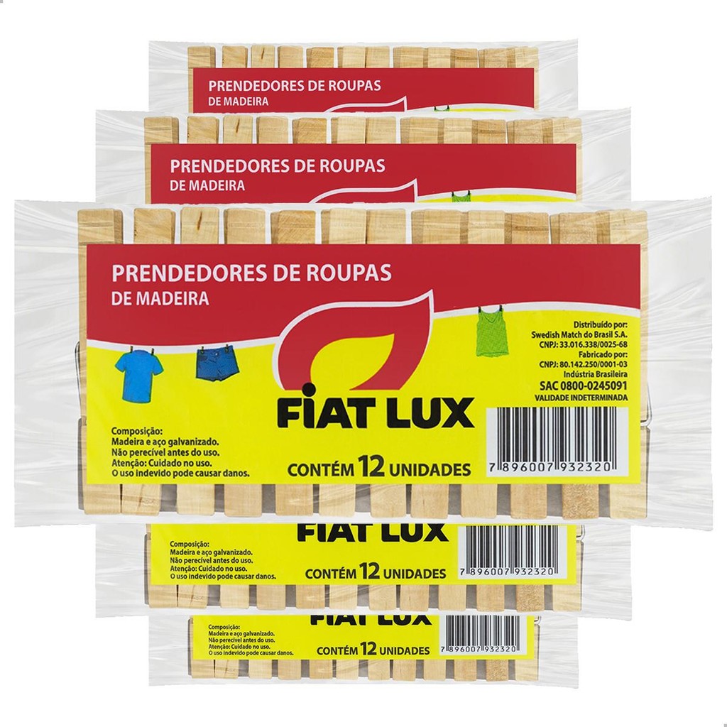 Kit 600 unidades Prendedores de Roupas Madeira Pequeno para Varal Alta Qualidade Fiat Lux