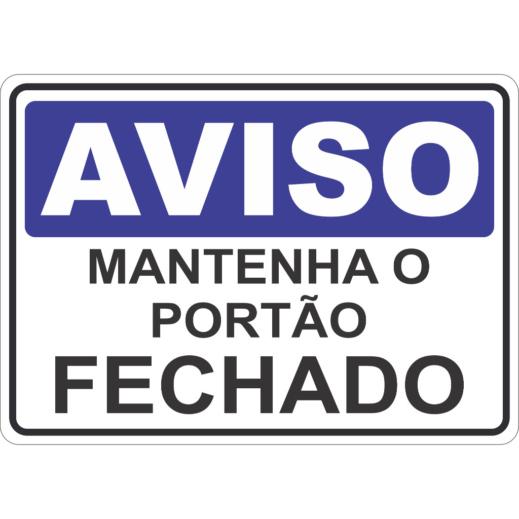 ADESIVO PLACA AVISO ATENÇÃO SINALIZAÇÃO MANTENHA O PORTAO FECHADO 15X21 CM OU 21X30CM AZUL AUTO COLANTE AMBIENTE INTERNO E EXTERNO FACIL APLICAÇÃO A PROVA DE AGUA LAVÁVEL RESIDENCIAL LOJA INDUSTRIA ESCRITÓRIO PORTA PAREDE LISA VIDROS