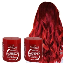Kit Mascara Capilar Cabelos Vermelhos Marsala