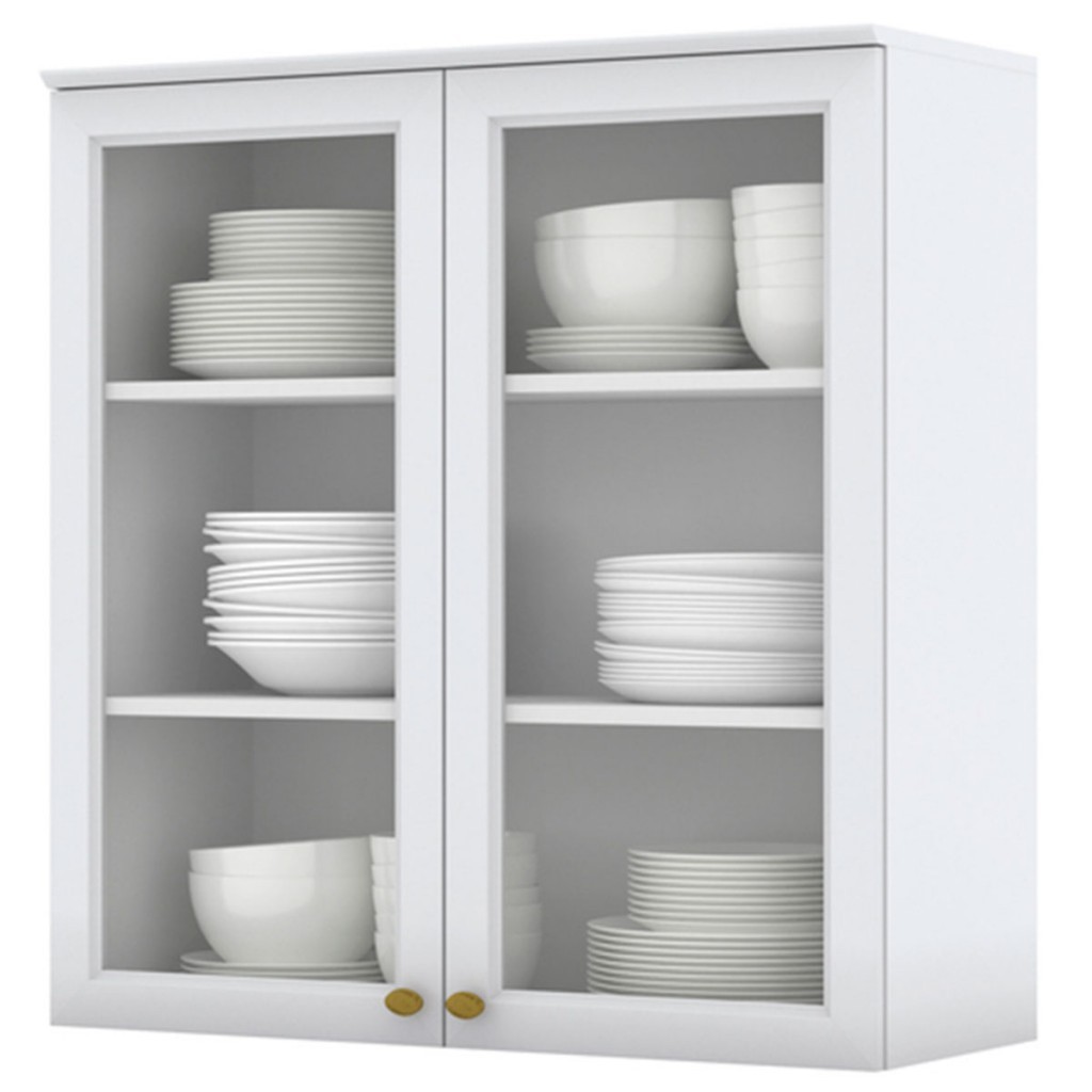 Armário Aéreo Cozinha Nova York 2 Portas 2 Prateleiras Branco Hp - Henn em Oferta na Shopee