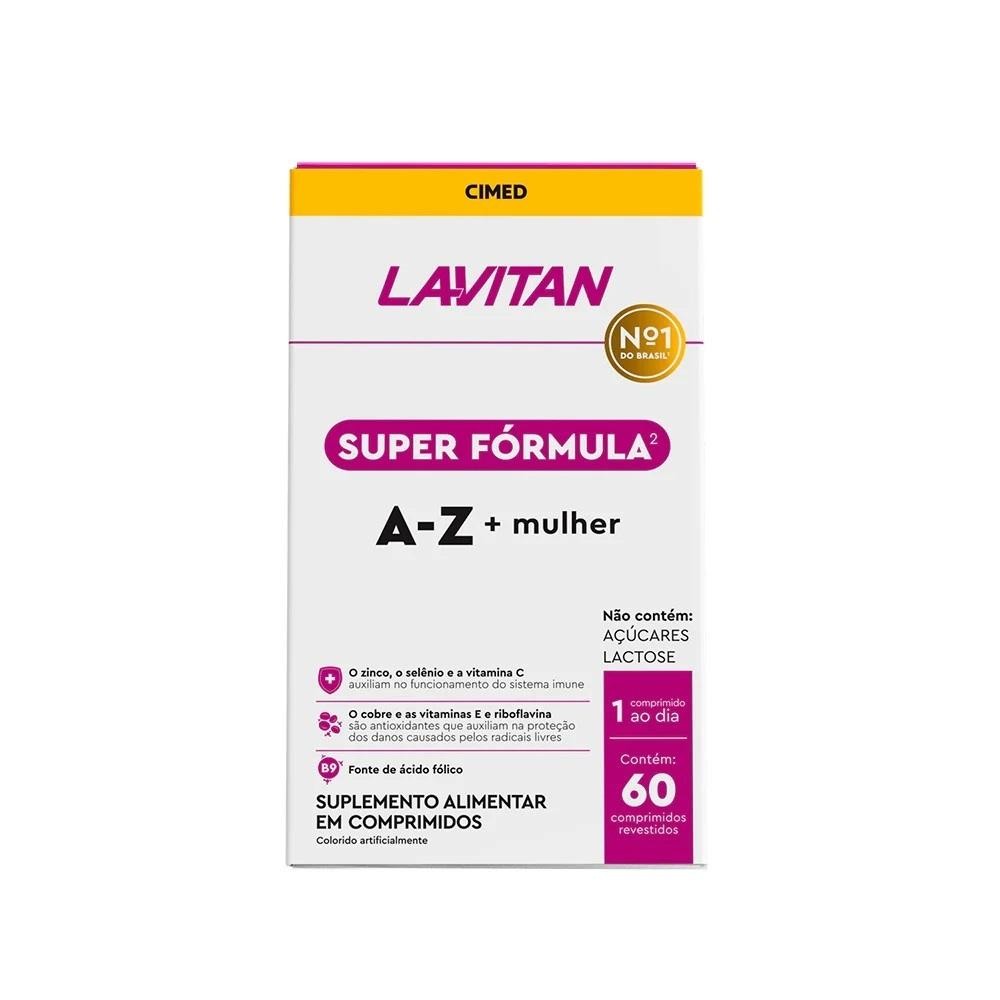 Lavitan Super Fórmula A-Z Mulher 60 Comprimidos Revestidos em Oferta na Shopee