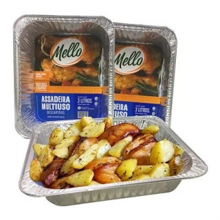 Kit 10 Assadeira De Aluminio Retangular 3 Litros Mello Natal em Oferta na Shopee
