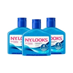 Kit Gel Fixador Ny Looks Fator 4 Azul 240g (3 unidades)